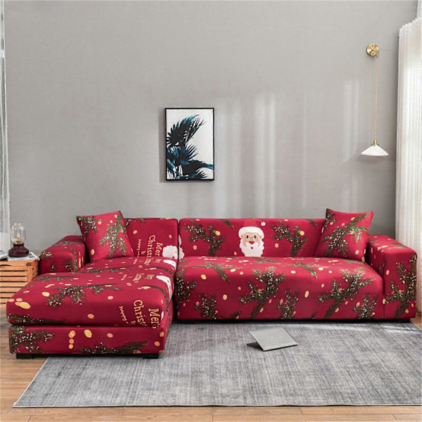 Julesofabetræk, Sofabetræk Elastisk Strækbar Sofabetræk Blød Beskyttelse Sofa, Sofabetræk Stor 235-300cm