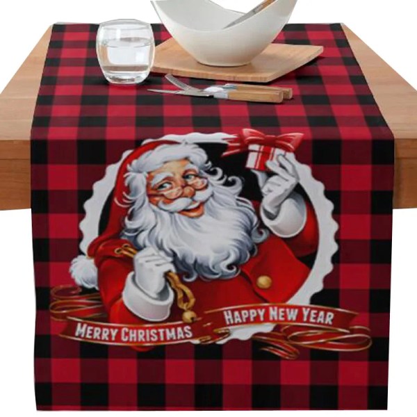 Uusi joulukukka Faceless Gnome Elk Tree liinavaatteet printed pöytäliina lippu ruokasali keittiö pöytäliina pöytäliina cover sisustus style 1 rectangle 33X180CM