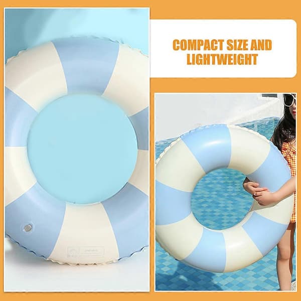 Uppblåsbar Badring Strand Pool Färgstark Simring PVC Simring Storlek 90#