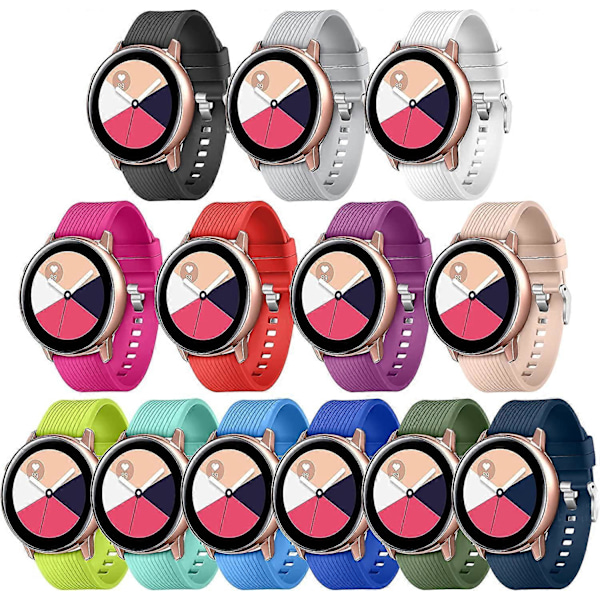 Kompatibel med Galaxy Watch Active 2 remme 40 mm 44 mm, Galaxy Watch 4 Classic rem 42 mm 46 mm, Watch 4 rem 40 mm 44 mm, Galaxy Watch 42 mm remme, 20 mm Quick