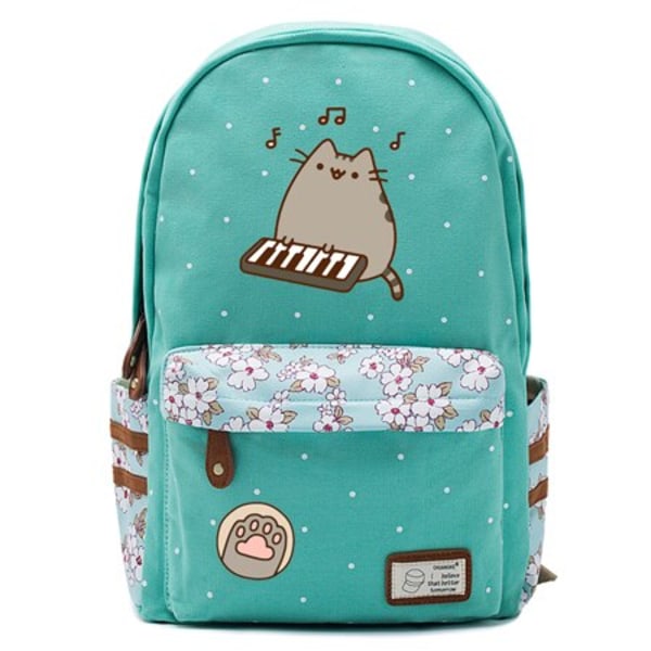 Fat cat mochila söt canvasväska kawaii ryggsäck ungdomsaxelväska style 9