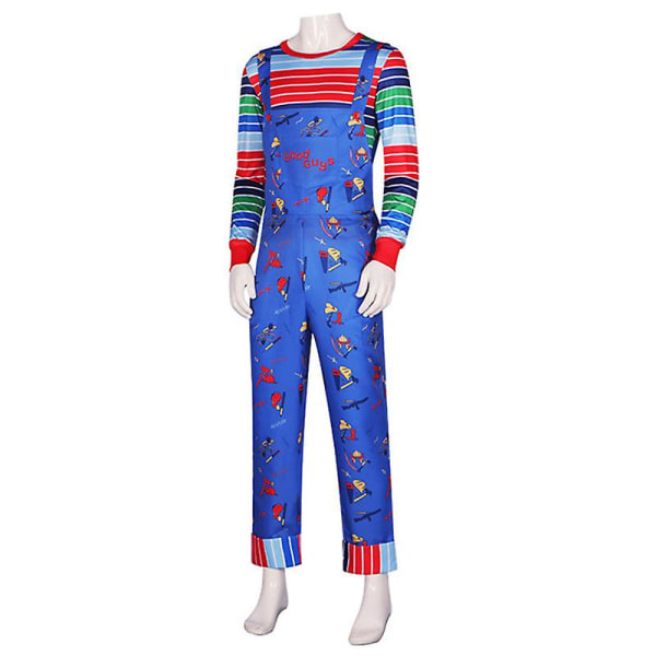 2023 Uudet Cosdaddy Chucky Cosplay-asut Aikuisten Miesten Paita Housut Puvut Lapsille Halloween Cosplay-asu Kids XXXL