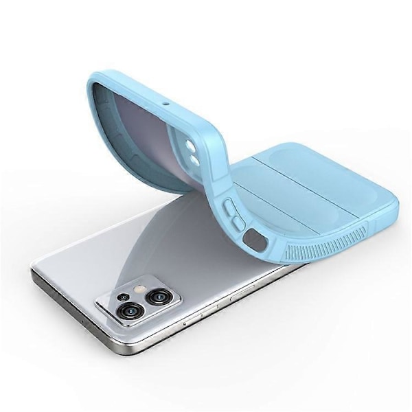 Kompatibelt för Motorola Moto G32 4G Robust Baksida Flexibelt TPU Anti-repskydd LightBlue