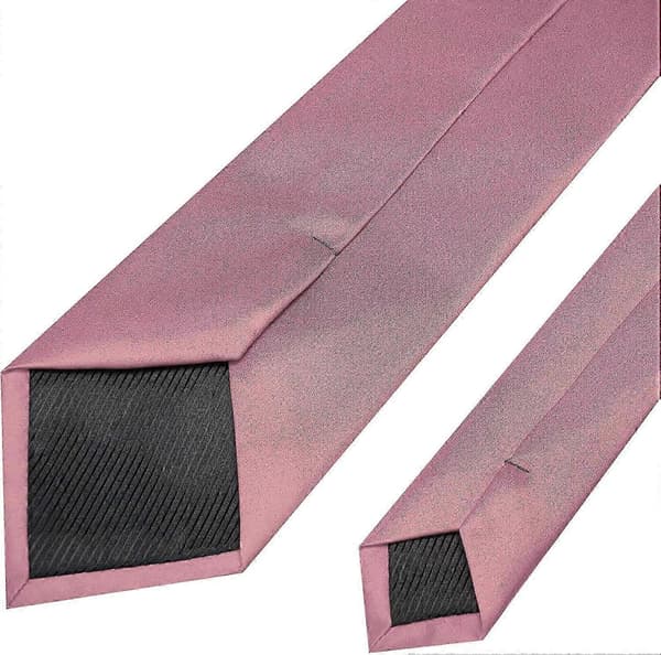 Ensfarget slips, herre, slips for forretninger og bryllupsfest Dusty Rose