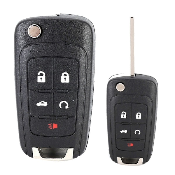 5 Knapper Flip Nøkkel Fob Etui Skall Deksel Erstatning Passer for Chevrolet Camaro 2010-2013