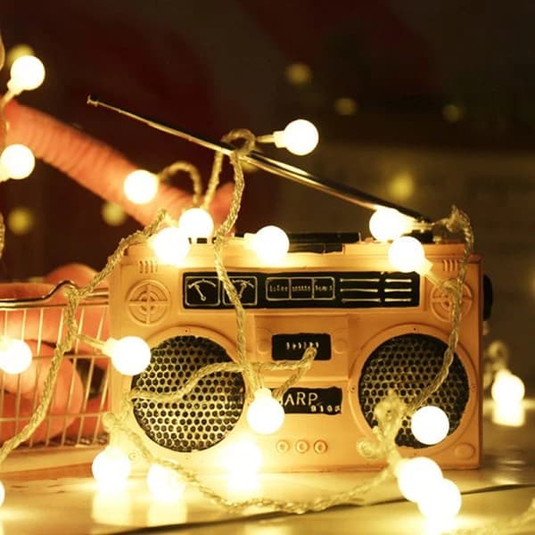 Julbelysning Boll LED Ljusslinga USB Glödlampa Slinga Bröllop Multicolor 3 Meter 20 LED