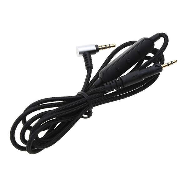 Flettet lydkabel med inline lydstyrkeknap til ATH M50X/M40X/M70X headset