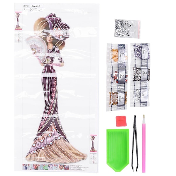 Figur Diamant Maleri Sæt Rhinestone Maleri Vægdekoration 30 X 60cm (Uden Ramme)