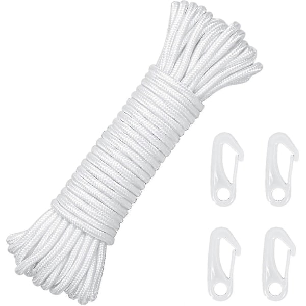 15m 6mm Nylon Flagglina Flaggstångsrep Rep Flagg Halyard