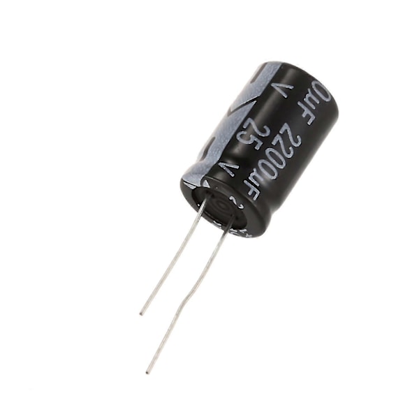 10 stk. sorte 2200uf 25v Elektrolytkondensatorer i aluminium 1,3*1,3*2,1cm Y