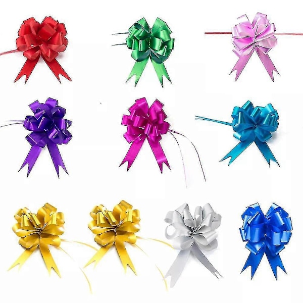 50 Stk. Store Julebåndsløyfer Gaveeske For Gaveinnpakning, Jul, Bryllup, Valentinsdag, Gavepynt (blandede farger)