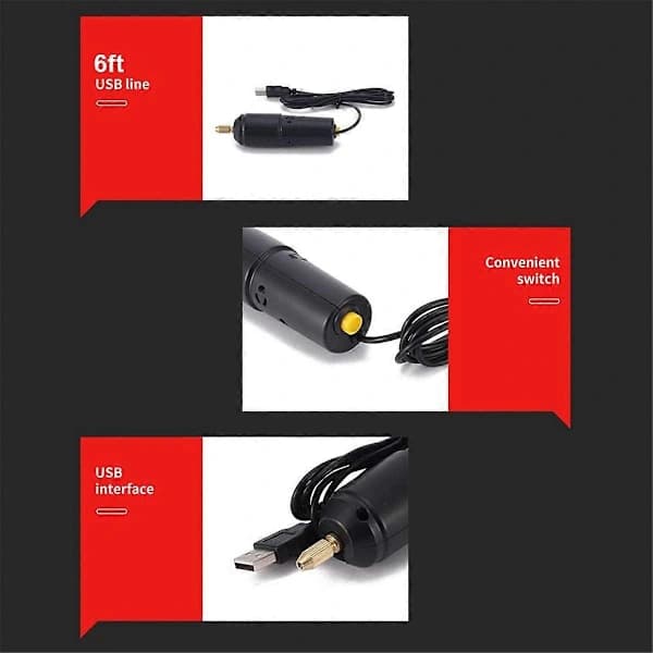 Miniature borebits til smykkefremstilling, USB elektrisk borebitsæt, inkluderer 10 borebits fra 0,8 til 1,2 mm.
