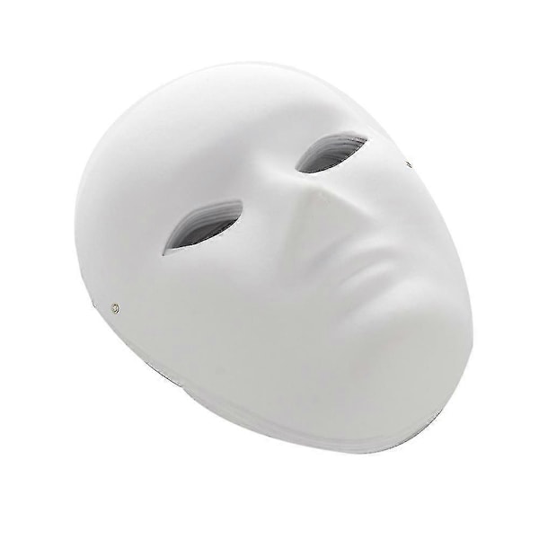 12 stk. DIY Helmasker, Malbar Papirmaske, Hvid DIY Maske, Maskerade Maske, Mardi Gras Maske, Fest Helmasker