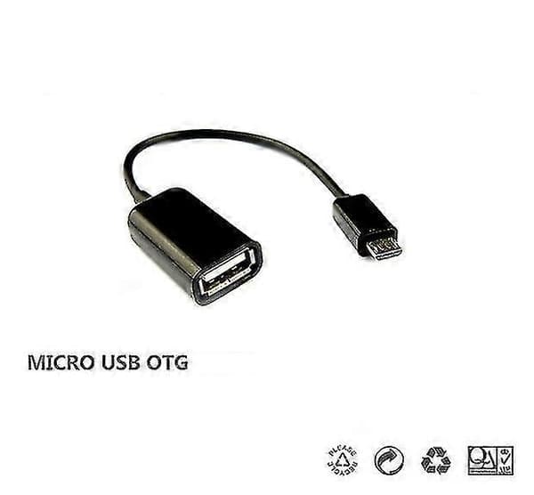 Usb-Micro-Usb-kaapeli sisäänrakennetulla Otg-adapterilla - musta