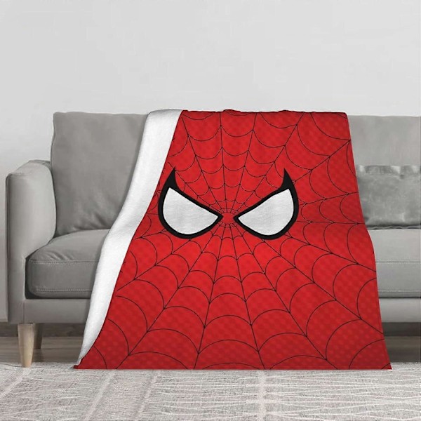 Superhjälte Spindel Kastfilt 152x127 cm Mjuk Plyschfilt för Soffa Bil Säng