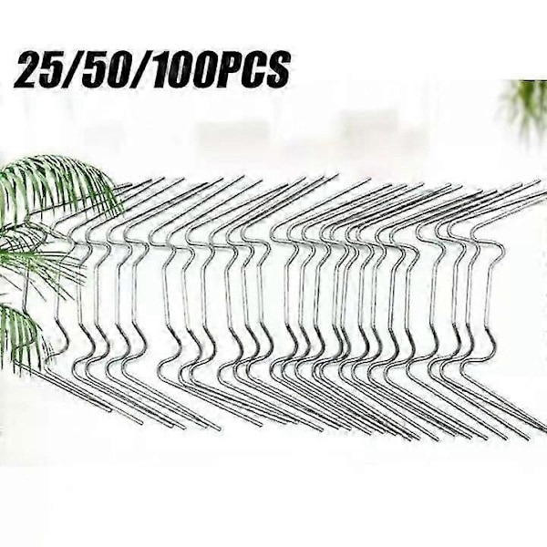 (XPDd) 100 stk. drivhusglassklemmer, rustfrie stål W-formede klemmer, mini drivhusklemmer for drivhus hage glasshus