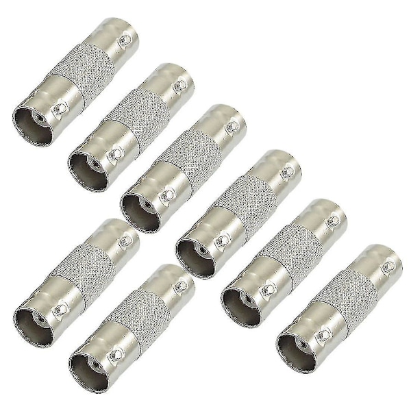 8 st Silverfärgad Bnc Hona Till Hona F/f Kontakt Adapter