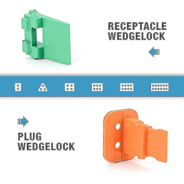 188 st Deutsch DT Grått Kontaktdon Kit Med 16 Massiva Kontakter I 2, 3, 4, 6, 8 Och 12-Pin Konfigurationer
