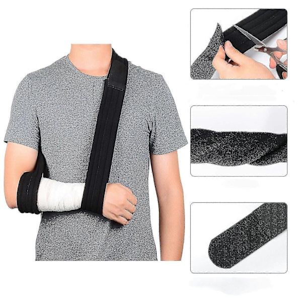 1 st - 175 cm - Svart Armslinga, Justerbar Lättviktig Bekväm Axelimmobiliserande Armslinga Andningsbart Axelstöd För Arm/Hand/Armbåge XiXi