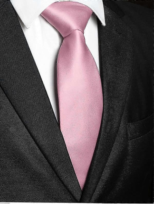 Enfärgad slips herrslips för affärer och bröllopsfest Blush Pink