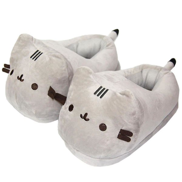 Naisten pehmoiset kissan tossut sisäkäyttöön pehmeät liukumattomat söpöt talven lämpimät lattiakengät tossut sarjakuva5-9