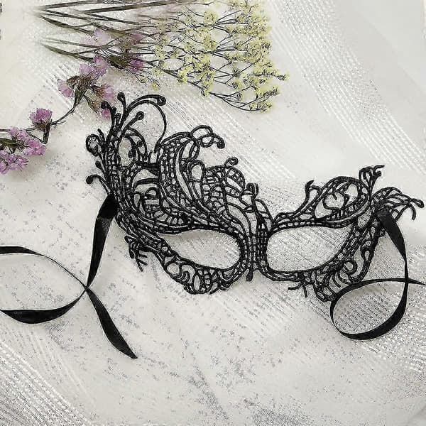 Glänsande Strass Maskeradmask Kombination Kostymmask