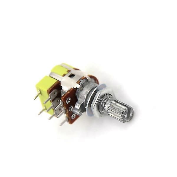 B50k 50k Ohm Dubbel Linjär Potentiometer Volymkontroll Brytare
