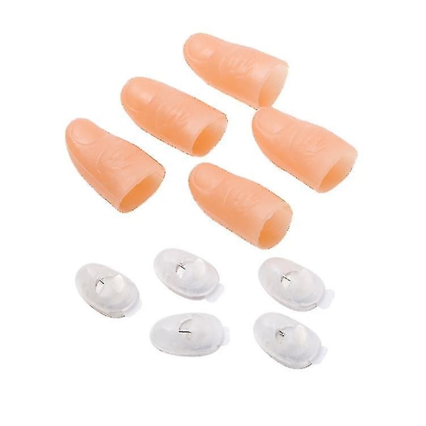 LED Fingerlamper Tommellys, magisk rekvisitt for fest, barshow, utførelse, magisk triks, falsk finger, spøke-verktøy for Halloween (6 stk)