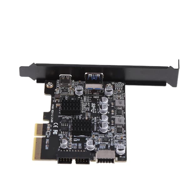 PCI Express Riser-kort PCI-E X4 Adapterkort til USB 3.2 Gen 2 Riser Add on-kort