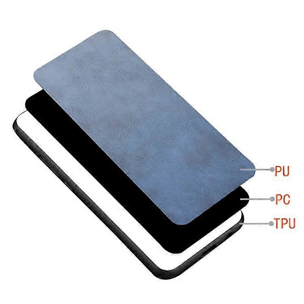 Kompatibel med Sony Xperia 10 V Syet Linje Design Bagcover PU Læderbelagt TPU+PC Telefoncover Blue