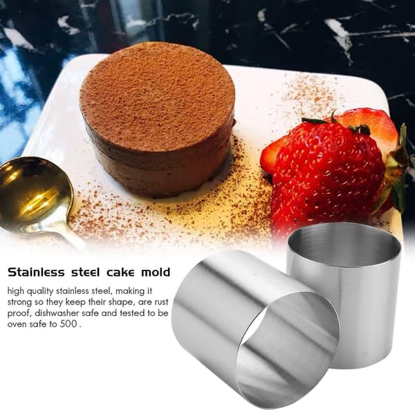 15 stk. Rustfrit Stål Mousse Ringe Runde Biscuit Cutter Kageform Køkken Bagekonditori Værktøj Fo