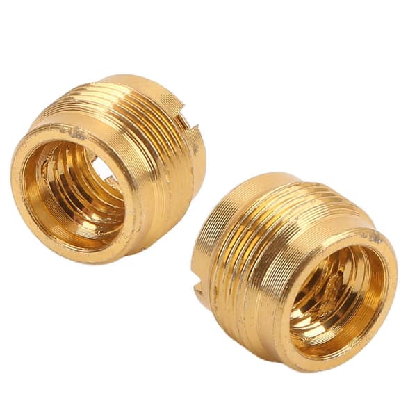 5 stk. Mikrofongevindadapter 3/8in hun til 5/8in hanadapter guld til mikrofon mikrofonstativ ophængsarm