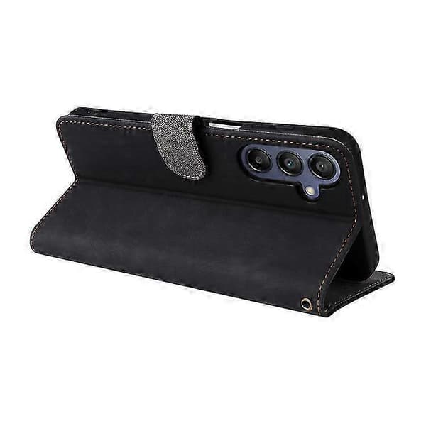 Kompatibelt plånboksfodral för Samsung Galaxy A26 5G RFID PU Läderfodral Ställ Black