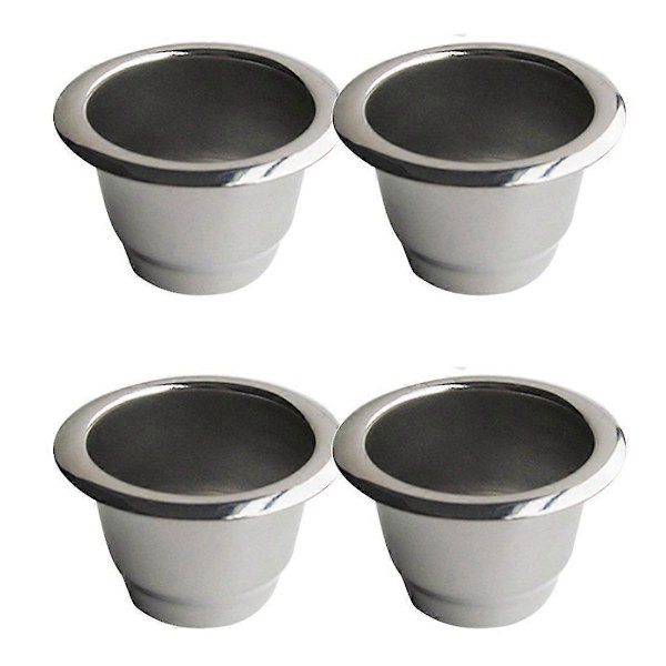 4 st Rostfria Påfyllningsbara Kaffekapslar Kaffefilter Återanvändbar Kaffepod Återanvändbart Café