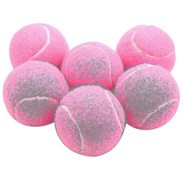 6-pack Rosa Tennisbollar 66mm - Slitstarka Elastiska Bollar För Damer Nybörjare
