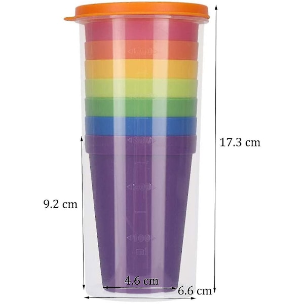Plastikkrus, 7 Stk. Stabelbare 200 ml, Genanvendelige Plastikkrus, Til Hjemmet