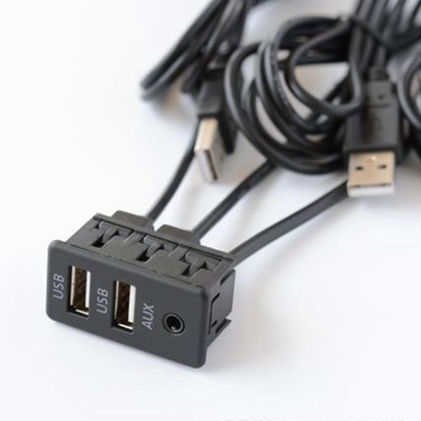 Lastbil Bil Dash Flush Mount USB 3.0 Port Panel Dubbel USB Förlängningsadapterkabel