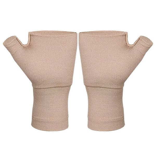 1 par Artrit Kompressionshandskar Fingerlösa Elastiska Handskar