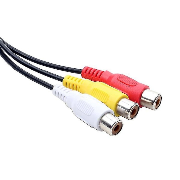 USB Hane Till 3RCA Hane Datakabel USB Till Ljud/Video Kabel TV-Box Digitalbox DVD TV Anslutningskabel Svart 1st