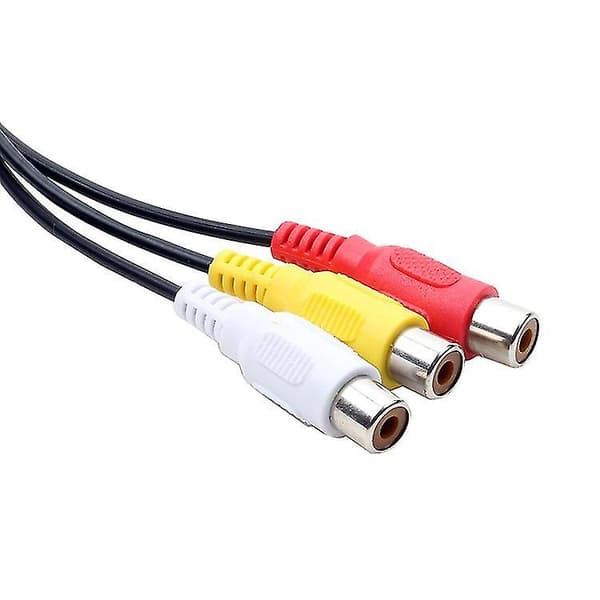 USB Hann til 3RCA Hann Datakabel USB til Audio/Video Kabel TV Boks Dekoder DVD TV Tilkoblingskabel Svart 1 stk