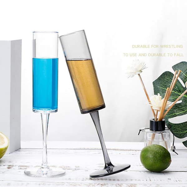 Champagneglass Champagnefløyte Blyfri Kvalitet Musserende Vinglass Sett