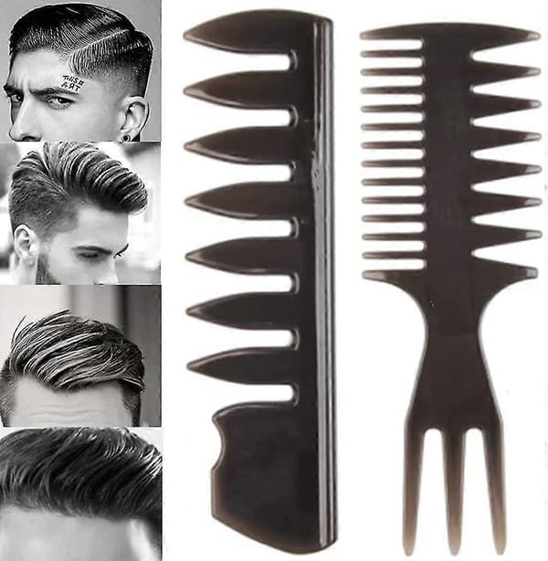 2 st Acsergery Herr Styling Kam, professionell Herr Styling Kam Set Herrfrisörverktyg Present