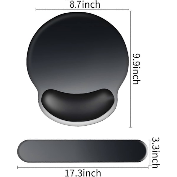 RICHEN Tangentbords handledsstöd och musmatta med handledsstöd, Memory Foam Set för Gaming och Kontor, Bekväm & Lättviktig för Enkel Skrivning & Smärtlindring