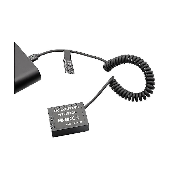 Np W126 Dummy Coupler Batteri Type-c Fjederkabel Til X-s10 Xt1 Xt30 Xt100 Xt200 Hs50exr X100f Xa20 X-pro3