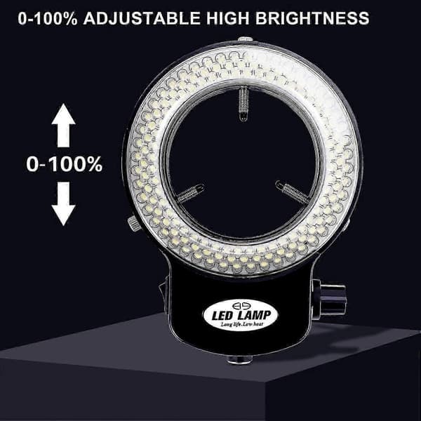 144 LED Miniscope Ring Light Ring Light 0 - 100% Justerbar Lampe Til Miniscope Ring Light S202412301