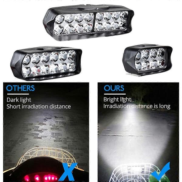 Auto Bil Lysmontering Motorsykkel LED Frontlykt Spotlight LED Kjørelys Tåkelys
