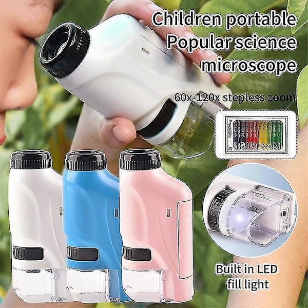Bærbart Mikroskop, optisk Mikroskop, Mini Lommemikroskop, Håndholdt Mikroskopsæt, LED Mikroskop, Mikroskop, Lommemikroskop, Håndholdt Mikroskop