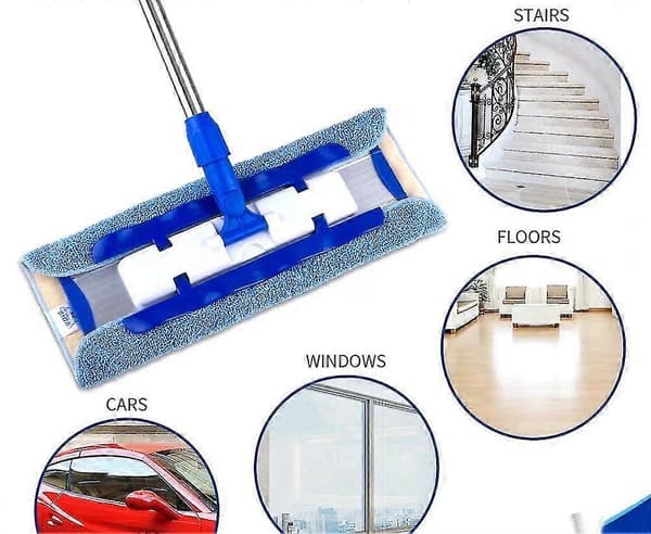 Professionell mikrofibermopp (mikrofiberduk ingår 3 påfyllningar och 1 \"massa\" för att ta bort smuts)