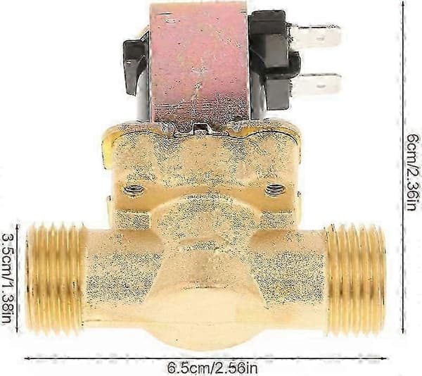 12V 1/2 Solenoidventil - Elektrisk mässingsventil för bevattning (Normalt Stängd) Edition d