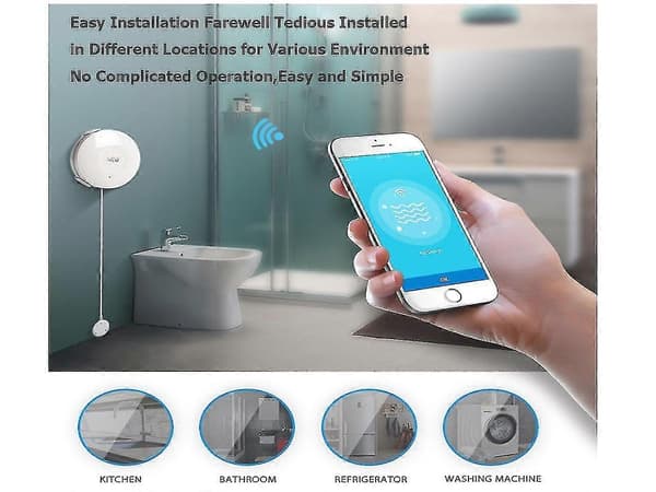 Tuya Smart Wifi Vannstandsdetektor Appvarsling